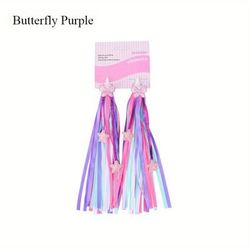 TEMU 2pcs Colorful Star-shaped Bicycle Handlebar Streamers - Resin Tassel Decorations, Flowing Ribbons For Balance Bikes And Handlebars, Bike Accessories