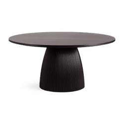 Oxford Round Dining Table Black Wood
