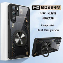 Magnetic 360° Rotation Stand Phone Case For Nubia Redmagic 10 Pro Plus Pro+ 5G Case Graphene Heat Dissipation Shockproof Cover