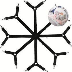 TEMU 1pc -tab 12-clip Non-slip Fitted Sheet Holder Invisible Snap Clips For Bedding, Quilt Cover And Sofa Cushion Anti-slip Straps