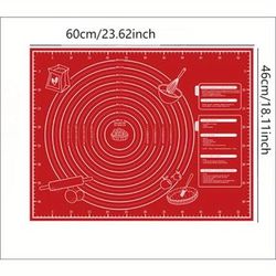 TEMU Extra-large Pastry Mat - Ideal For Baking, Dough Rolling & Countertop Protection - , Candy & Bread Making - Essential Kitchen Tool, Candy, Bread Making