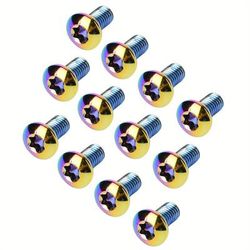TEMU Keenso 12pcs Bike Disc Brake Rotor Bolts Bicycle Rotor Screw T25 Bicycle Disc Screw For Road Bike Mountain Bike