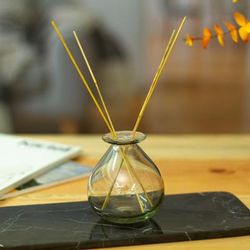 'Handmade Drop-Shaped 12 oz. Recycled Glass Incense Diffuser'