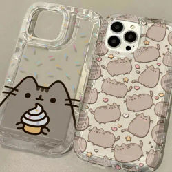 Lovely Pusheens Clear Case for Samsung Galaxy S10 S20 S20 S21 S21 S22 S23 S24 S25 FE Ultra Plus 5G