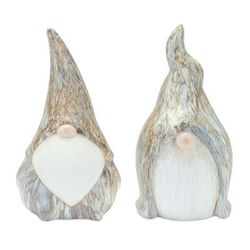 Gnome (Set of 2) 10.5"H, 11"H Terra Cotta by Melrose in Grey/white/blue