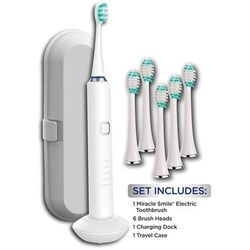Miracle Smile® Ultra-Sonic Toothbrush by Miracle Smile® in White