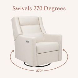 Babyletto Kiwi Plus Electric Recliner Swivel Glider w/ Adjustable Headrest + USB Port - Performance