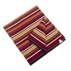 Andes Autumn,'Loom Woven Striped Throw Blanket in Autumn Colors from Peru'