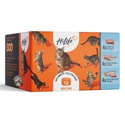 12x70g Fish Selection Luxury Selection HiLife Wet Cat Food