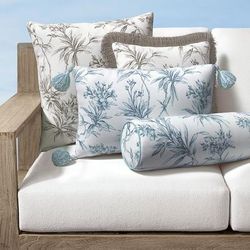 Hudson Indoor/Outdoor Pillow - Glacier, 20" x 20" Square Glacier, 20" x 20" Square in Glacier with Glacier Piping - Frontgate