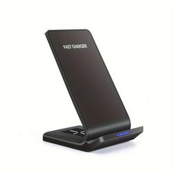 TEMU 15w Dual Fast Wireless Charging Station: 2 In 1 Charger Stand Multiple Devices For Iphone 15 14 Pro 11 Xs Xr X 8 Airpods 3 2 Pro