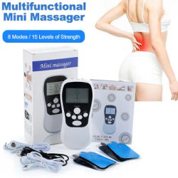 TENS Eletric Professional Muscle Stimulator Physiotherapy 8 Modes EMS Unit Machine Electrostimulator Pulse Body Massager Pads