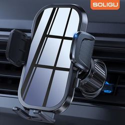 TEMU Soligu Phone Holders For Your Car, [2024 Upgraded] Soligu Car Phone Holder For Car Car Phone Mount Cradle Compatible With All Phones