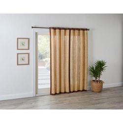Wide Width Bamboo Grommet Panel by BrylaneHome in Natural Bamboo (Size 42" W 84" L) Window Curtain