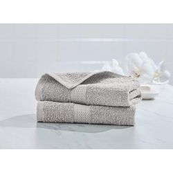 BH Studio 2-Pc. Hand Towel Set by BrylaneHome in Silver