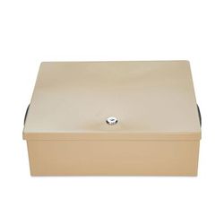 Controltek 500134 Jumbo Locking Cash Box, 1 Compartment, 14.38 x 11 x 4.13, Sand CNK500134