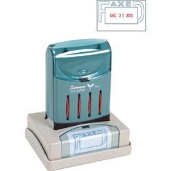 Shachihata Inc. U.S.A. 66213 VersaDater Message Dater, FAXED, Blue/Red XST66213