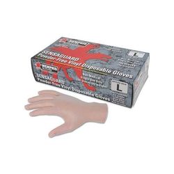 MCR Safety SENSAGUARD Powder-Free Vinyl Disposable Gloves, 5 mil, Large, Clear (127-5015L)