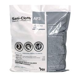 Sani Professional AF3 Germicidal Disposable Wipes, 1-Ply, 7.5 x 15, Unscented, White, 160 Wipes/Zip Seal Bag (PDIP2450PPK)