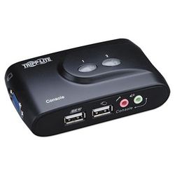 Tripp Lite B004VUA2KR Compact USB KVM Switch with Audio and Cable, 2 Ports TRPB004VUA2KR