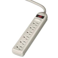 Fellowes 99028 Power Strip, 6 Outlets, 6 ft Cord, Platinum FEL99028