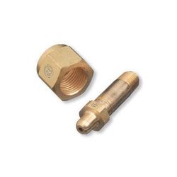 Western Enterprises Regulator Inlet Nut, Nitrous Oxide, Brass, CGA-326 (312-13-2)