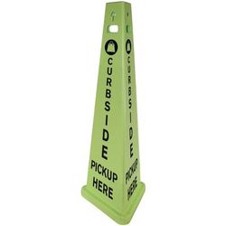 Impact Products 9140PUKIT 3-sided Curbside Pickup Safety Sign, 3/Carton, Fluorescent Yellow - Case of 3 IMP9140PUKIT