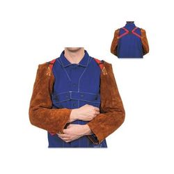 Best Welds Leather Sleeves, 23 in Long, Snaps Closure, One Size Fits Most, Lava Brown (902-350)