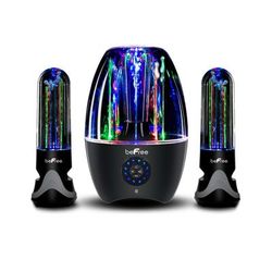 Befree Sound Led Dancing Water 2.1-Channel Bluetooth Multimedia Sound System, 7.5"h X 10.5"w X 13.5"d, Black, 995102699M