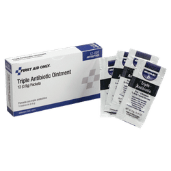 First Aid Only Triple Antibiotic Ointment Packets, 0.5 Gram, Box Of 12