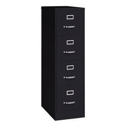 Workpro 25"d Vertical 4-Drawer File Cabinet, Black