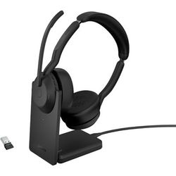 Jabra Evolve2 55 Headset - Stereo - Wireless - Bluetooth - 98.4 Ft - 20 Hz - 20 Khz - On-Ear - Binaural - Supra-Aural
