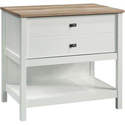 Sauder Cottage Road 32-7/16"w X 21-13/16"d Lateral File Cabinet, Soft White/lintel Oak