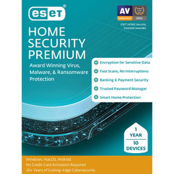 Eset Home Security Premium 2025, 10 Devices, 1 Yr Subscription, Pc, Download
