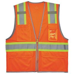 Ergodyne Glowear Safety Vest, 2-Tone, Type-R Class 2, 2Xl/3X, Orange, 8246Z