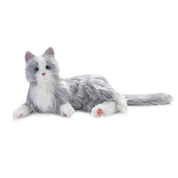 Joy For All Companion Pet Cat Interactive Toy, 9-1/2", Gray/white