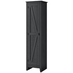Ameriwood Home Farmington 18" Wide Storage Cabinet, 4 Shelves, Black Oak
