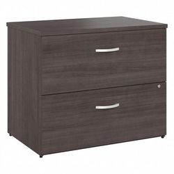 Bush Business Furniture Hybrid 35-11/16"w X 23-3/8"d Lateral 2-Drawer File Cabinet, Storm Gray, Standard Delivery