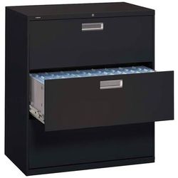Hon Brigade 600 42"w X 18"d Lateral 3-Drawer File Cabinet, Black