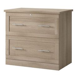 Realspace 29-7/16"w X 18-1/2"d Lateral 2-Drawer File Cabinet, Spring Oak