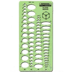 Rapidesign Ellipses Drafting Template, Ellipse Master 20% - 60%