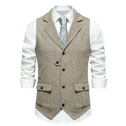 Classico Retrò Vintage Anni 1920 Gilet Il grande Gatsby Costume Per uomo Carnevale Mascherata Matrimonio Feste Ospite di nozze Adulti Gilet Primavera Autunno