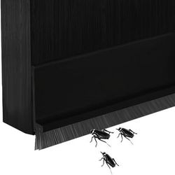 TEMU 1pc Flexible Silicone Door Bottom Seal Strip - 3cm Wide, In Black, White, Gray, Brown - Windproof, Insect-proof & Soundproofing For Home & Bedroom Doors