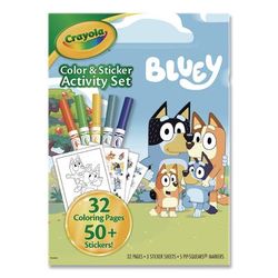 Crayola Bluey Color and Sticker Activity Set, (32) Coloring Sheets, (51) Stickers, (5) Pip-Squeaks Markers (CYO42743)