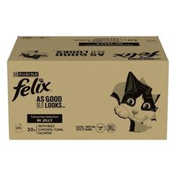 120x85g Favourites Selection in Jelly As Good As It Looks Felix Wet Cat Food