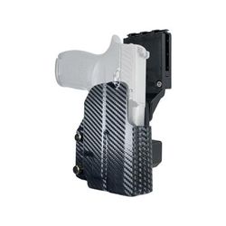 Black Scorpion Outdoor Gear Pro Competition OWB Holster Sig Sauer P320 Compact w/ TLR-7A Right Hand Carbon Fiber HC04-USPSA-P3204TLR7-CFRH