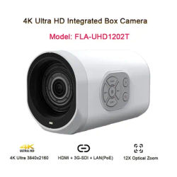 4K TOF Box Camera PoE, Simultaneously HDMI & SDI Output, RTSP/RTMP(s)/SRT, Live Streaming to YouTube/Facebook for Webcast, Teach