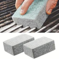 TEMU 2pcs Home & Outdoor Barbecue Cleaning Brush For Baking Pan - High Temperature Cleaning Brush For Barbecue Grill, Pumice, Bbq Cleaning Brush