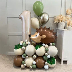 Ensemble de Colonne de Ballons en Latex sur le Thème des Animaux de la Jungle, Vintage, Vert, Or, Décoration de ixPréChristophe, Anniversaire, 1-9 Ans, 54 Pièces