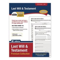 Adams Last Will and Testament Digital Download with Instructions, Inkjet/Laser Printable, 8.5 x 11, Unlimited Number of Forms (ABFALFP117)